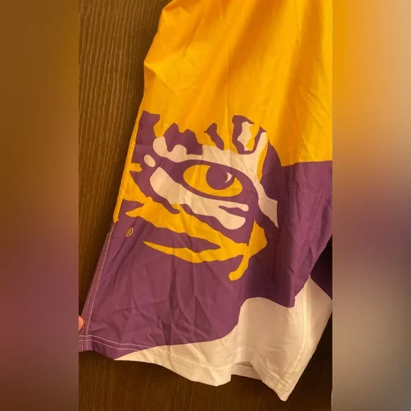 LSU Tigers Color Dive Board Shorts Swimming Trunks Mens Size 40 NWT - Picture 4 of 6